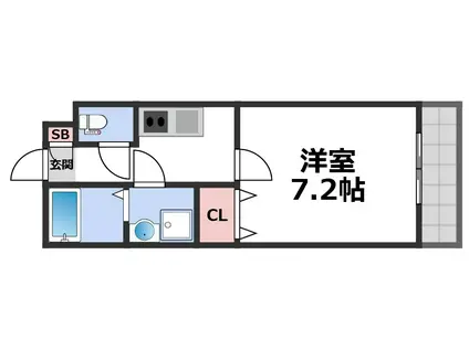 リベルタ布施(1K/1階)の間取り写真