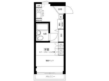 ピアレス上池袋(1K/3階)の間取り写真