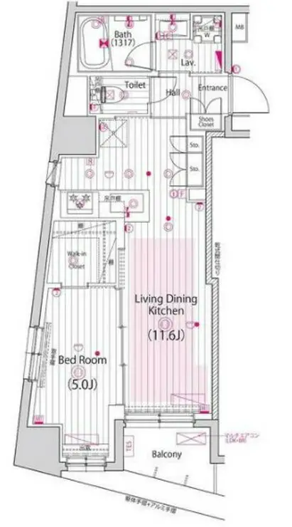 グランド・ガーラ横浜新子安 7階階 間取り