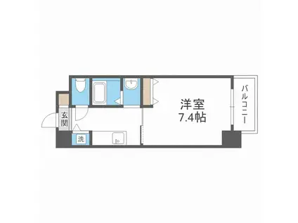 KDXレジデンス難波(1K/5階)の間取り写真