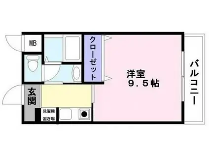 ヴァヤーシェ(1K/2階)の間取り写真