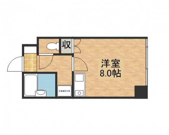Uビル(ワンルーム/3階)の間取り写真
