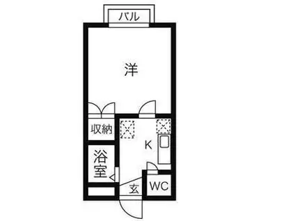 フォレストヴィラI(1K/2階)の間取り写真