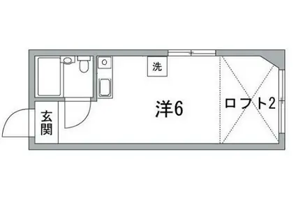 東海ビル(ワンルーム/4階)の間取り写真