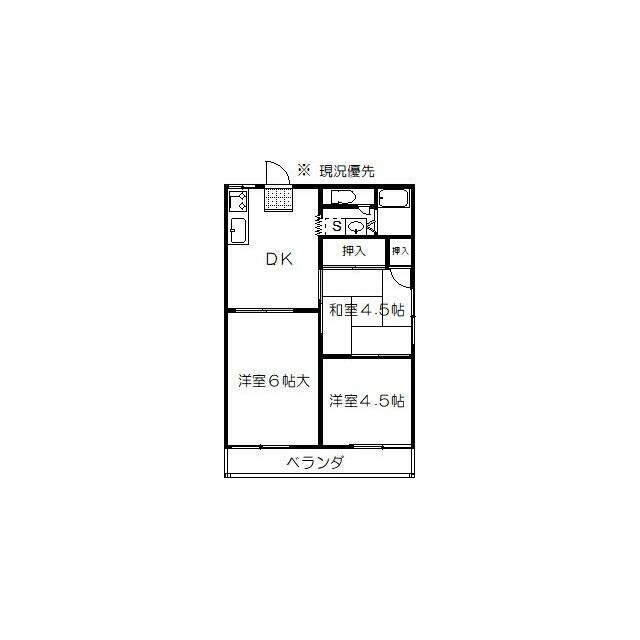 コーポ小山(3DK/1階)の間取り写真