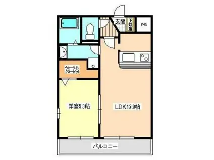 アクアクロス光の森(1LDK/5階)の間取り写真