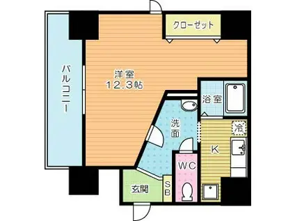 ユーフォリウム・マタマ(1K/2階)の間取り写真