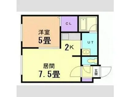 ブランノワールAMJ815(1LDK/3階)の間取り写真