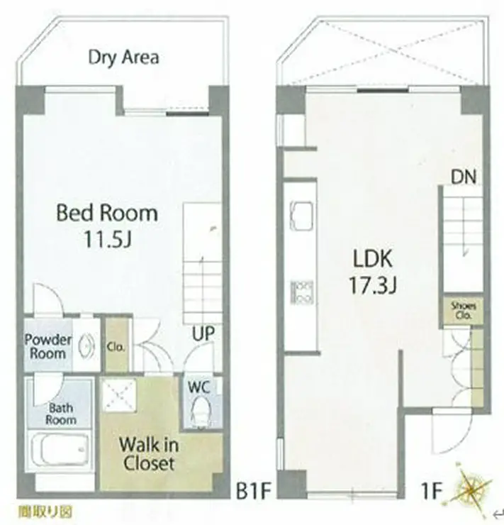 ヒルハイツ代官山 1階階 間取り