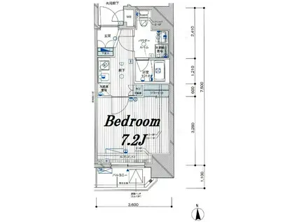 メインステージ西蒲田II(1K/4階)の間取り写真