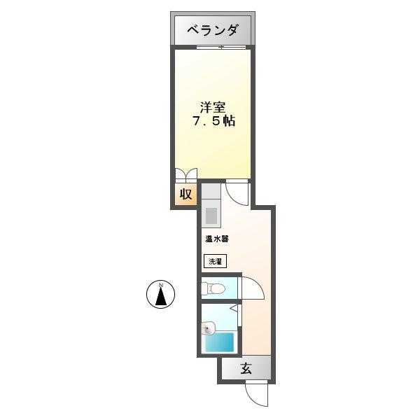 スターハイツ ONE(1K/3階)の間取り写真