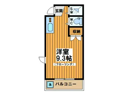 MKハイツ(ワンルーム/1階)の間取り写真