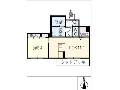 PETRA IKESHITA(1LDK/1階)の間取り写真