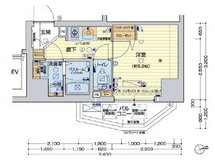 レオンコンフォート池田山(1K/3階)の間取り写真