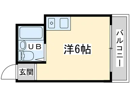 サンレスポワール天六(ワンルーム/4階)の間取り写真