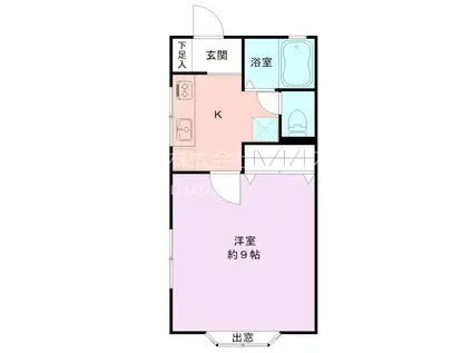 ステージア21(1K/2階)の間取り写真