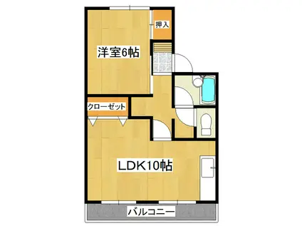 ラ・フォーレさくら(1LDK/1階)の間取り写真