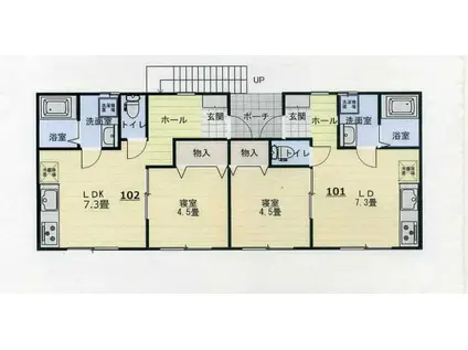 グランチェスタ(1LDK/1階)の間取り写真