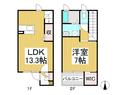 サンヒルズ高田(1LDK/1階)の間取り写真