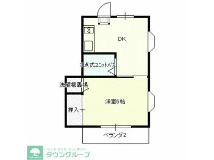 カーサ・デ・マイカ(1DK/3階)の間取り写真