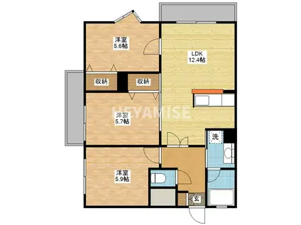 A-FLAT(3LDK/2階)の間取り写真