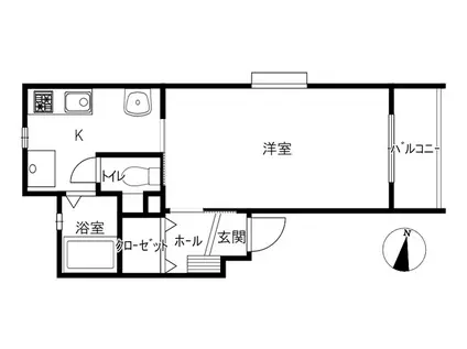 KANAZAWA杜の里GN-2(1K/1階)の間取り写真