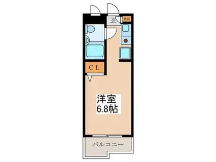 マートルコート西台(ワンルーム/2階)の間取り写真