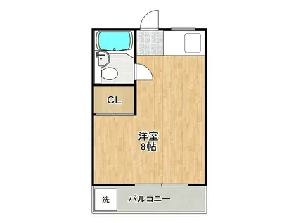 KODO南麻布(ワンルーム/3階)の間取り写真