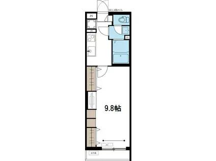 ラビス東照宮(1K/2階)の間取り写真