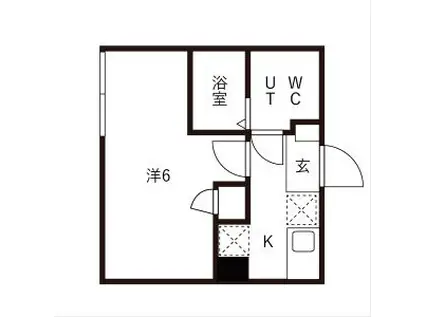 アイリス渋谷(1K/2階)の間取り写真