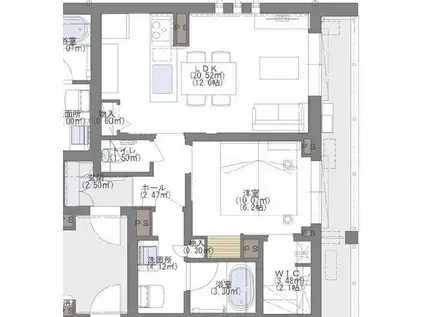 ACERO GARDEN(1LDK/3階)の間取り写真