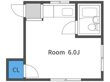 カンエイハイツ(ワンルーム/3階)の間取り写真
