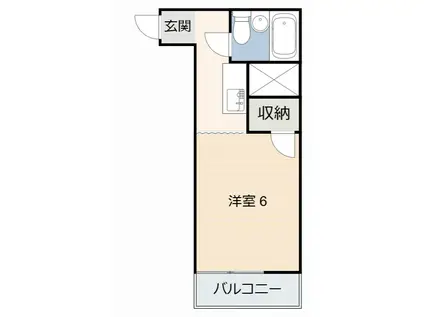 グリーンハイツ(ワンルーム/4階)の間取り写真