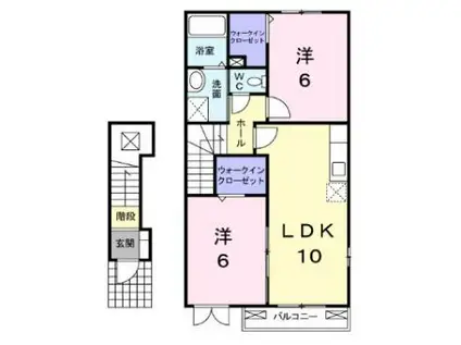 セレーノ(2LDK/2階)の間取り写真
