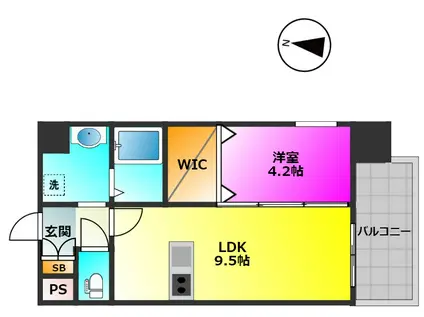 PRADO OHASHI(1LDK/12階)の間取り写真