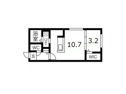 GRAND BAGLIONI 手稲本町(1LDK/4階)の間取り写真