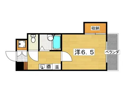 リバーイーストクレムリン(1K/6階)の間取り写真