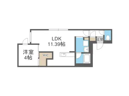 ドルチェ南郷8(1LDK/4階)の間取り写真