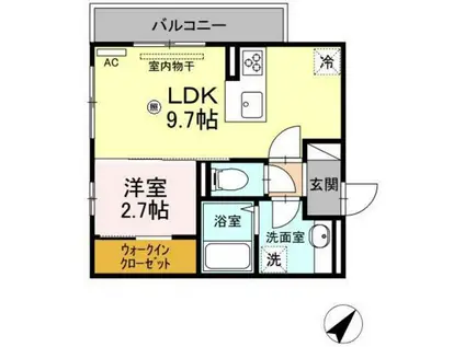 アネックス五番館(1LDK/2階)の間取り写真