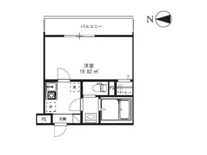 アークヴィレッジ(1K/1階)の間取り写真