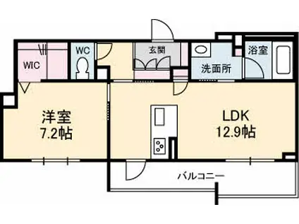 シャーメゾンシャイン(1LDK/2階)の間取り写真