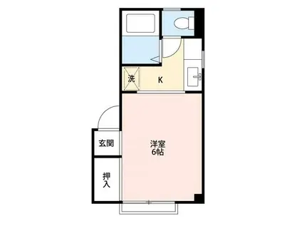 コーポすみれ(ワンルーム/3階)の間取り写真