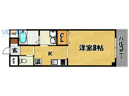 LE・CIEL(1K/3階)の間取り写真