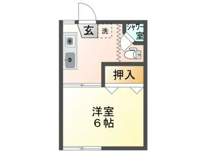 VILLA PARROT(1K/1階)の間取り写真