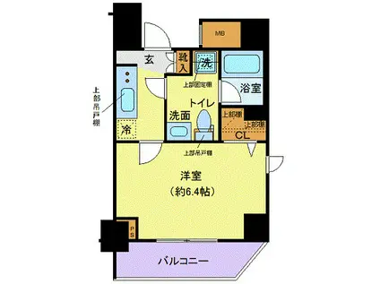 クレヴィスタ大森(1K/6階)の間取り写真