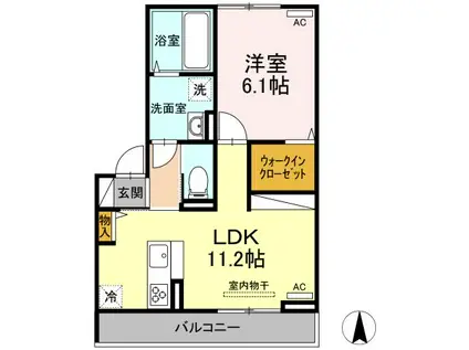 アイネ・クライネ(1LDK/3階)の間取り写真