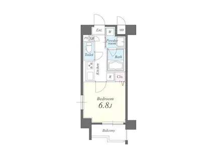 SUPURUSE板橋 弐番館(1K/5階)の間取り写真