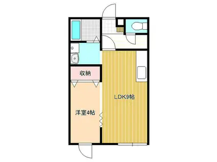 JCCAP(1LDK/1階)の間取り写真