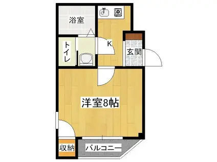 グランシャリオ御陵(1K/3階)の間取り写真