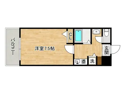 アルカンシェル(1K/5階)の間取り写真